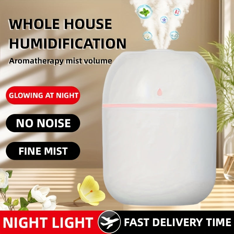 USB-Powered Humidifier with Aromatherapy Night Light for Home Use