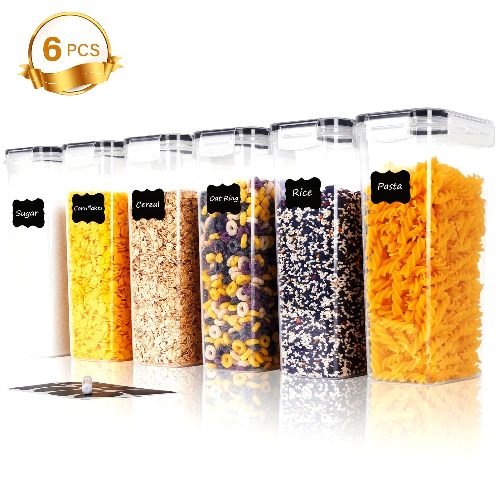 3/6pcs Airtight Food Storage Containers 81oz Large Pantry and RV Kitchen Organizer