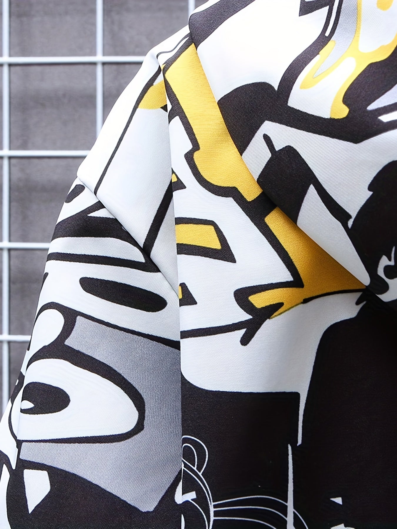 Men's Graffiti Windbreaker Jacket Hooded Spring Autumn All-Over Print Lightweight Outdoor