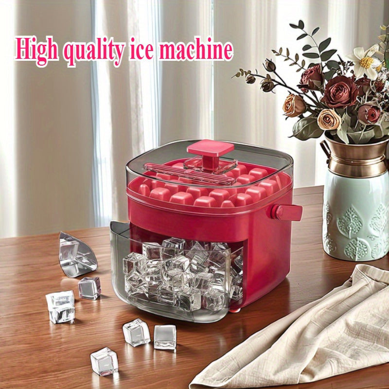 Large Capacity Ice Maker with 48-Grid Double Layer Food-Grade Plastic