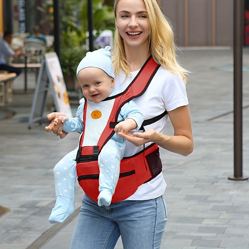 Pink Baby Carrier for Youngsters with Front and Back Sling and Storage