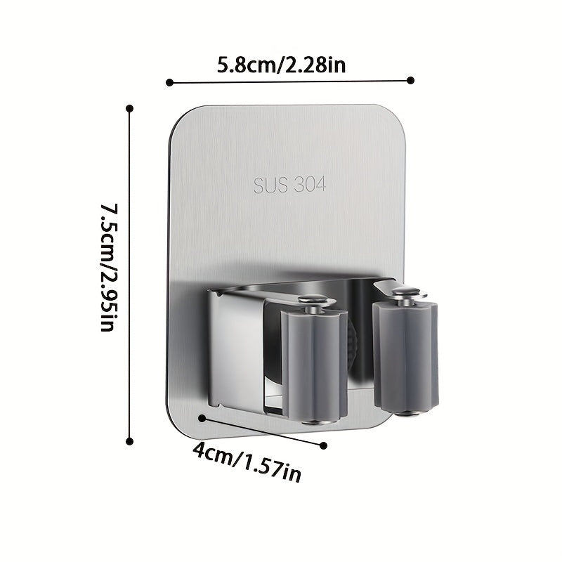 Juego de ganchos de pared de acero inoxidable para limpieza de alta resistencia, instalación fácil sin necesidad de golpes