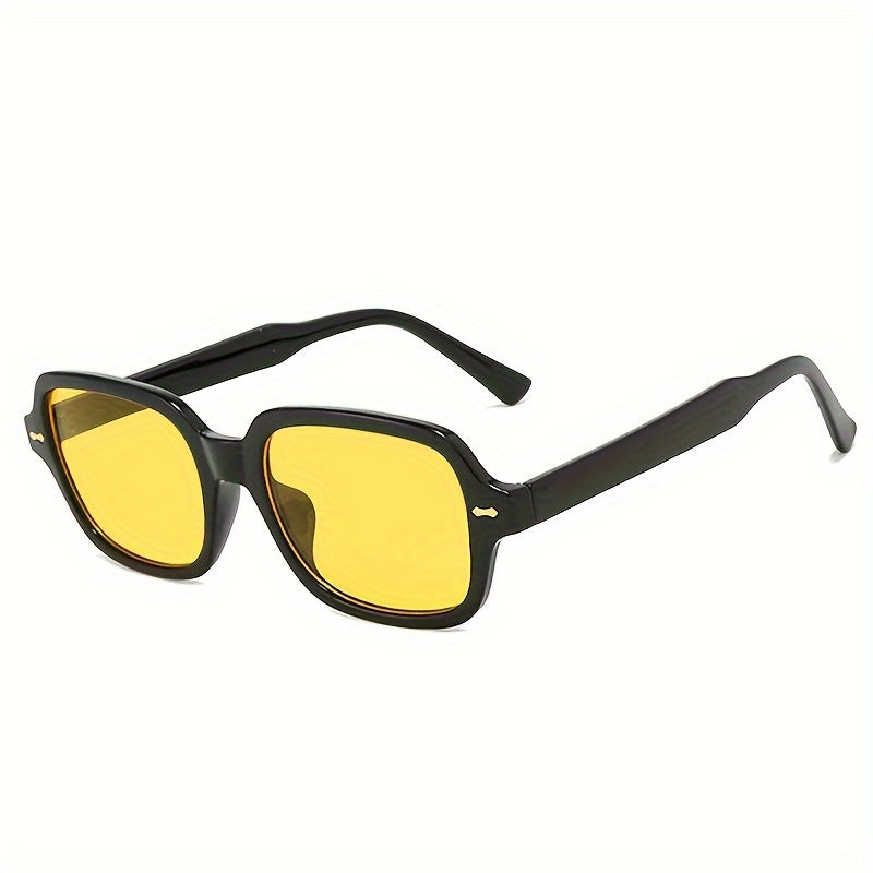 Ayollar uchun kvadrat ramkali ko‘zoynaklar, anti-refleksli linzalar bilan, vintage uslub, sayohat uchun bardoshli PC material