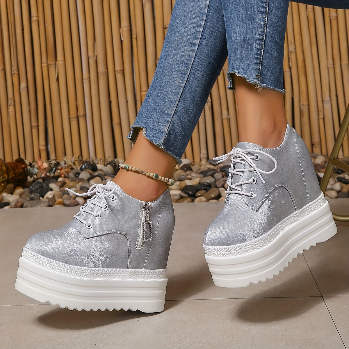 Women's Platform Sneakers Spring Autumn Thick Sole Casual Shoes