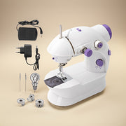 Мини портативная швейная машина с ночным светом, педалью управления 110В 240В, фиолетовая