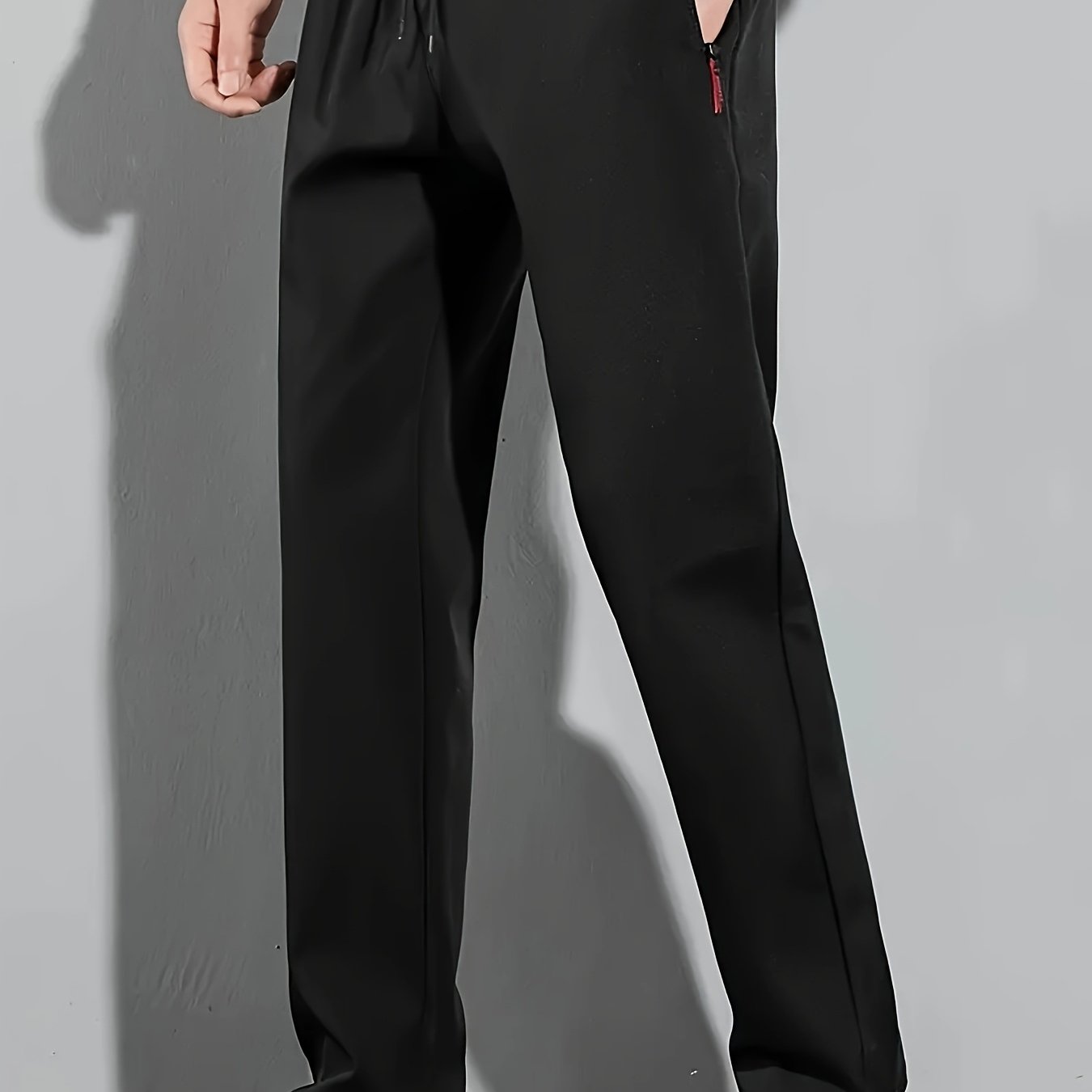 "Dengiz ko'k erkaklar uchun tasodifiy tortish qopqog'i bilan shimlar - yozgi ochiq havoda faoliyatlar uchun engil polyester jorjlar"