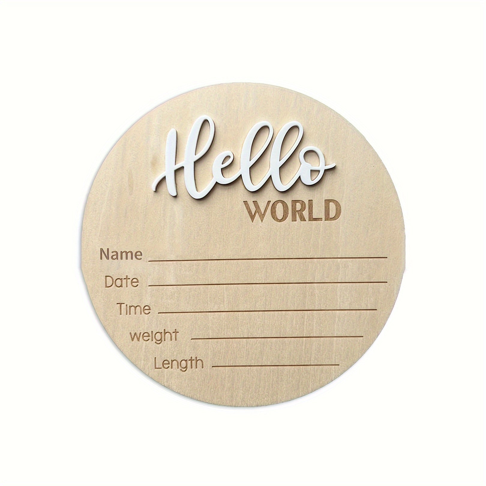 Personalized Wooden Welcome Sign for Birth Announcements 14.99 cm Nursery Hospital Daycare Wall Decor