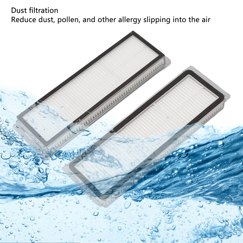 Xiaomi Mijia 1C/2C/1T/F9 robot tozalagichi uchun aksessuar to'plami, 4 ta yon cho'tka, 2 ta filtr va 4 ta mato o'z ichiga oladi. To'plamda jami 10 dona mavjud.