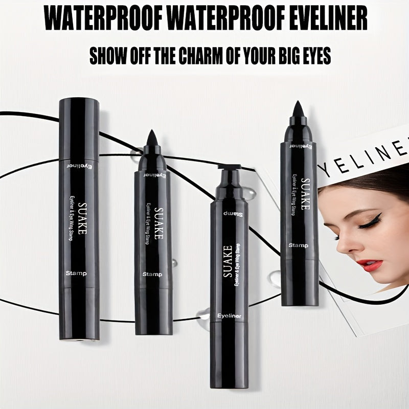 Eyeline Girl Waterproof Double-Head Pen Black Smudge-Proof Long-Lasting