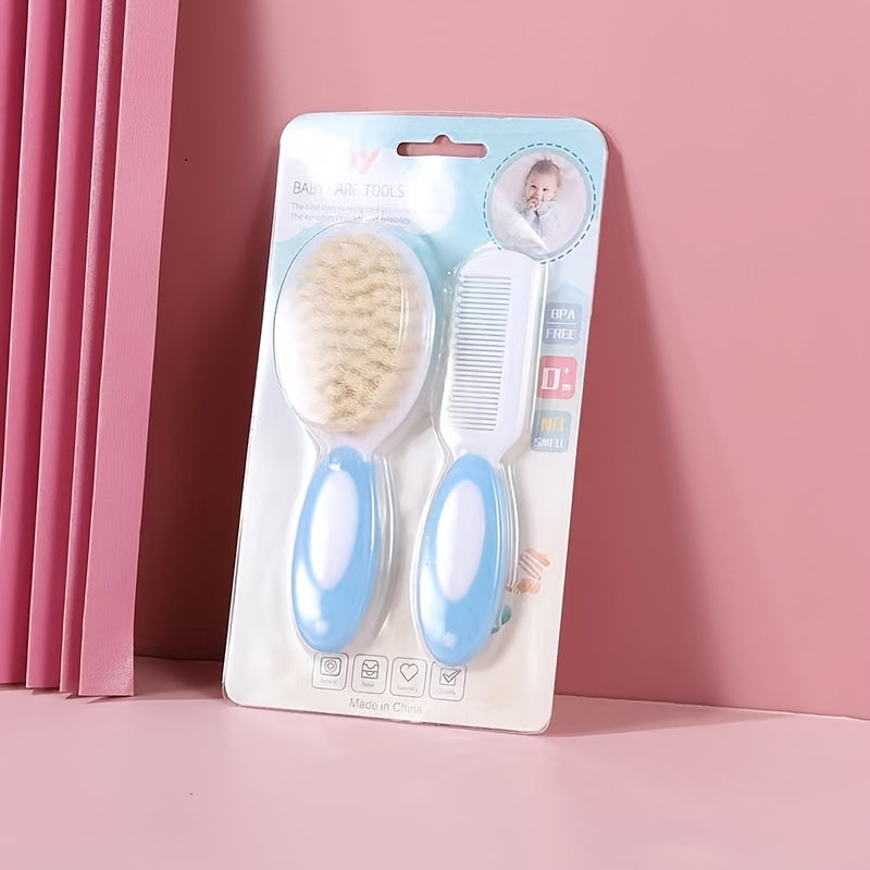 Baby Hair Brush and Comb Set for Infants and Toddlers Soft Bristles Gentle Grooming