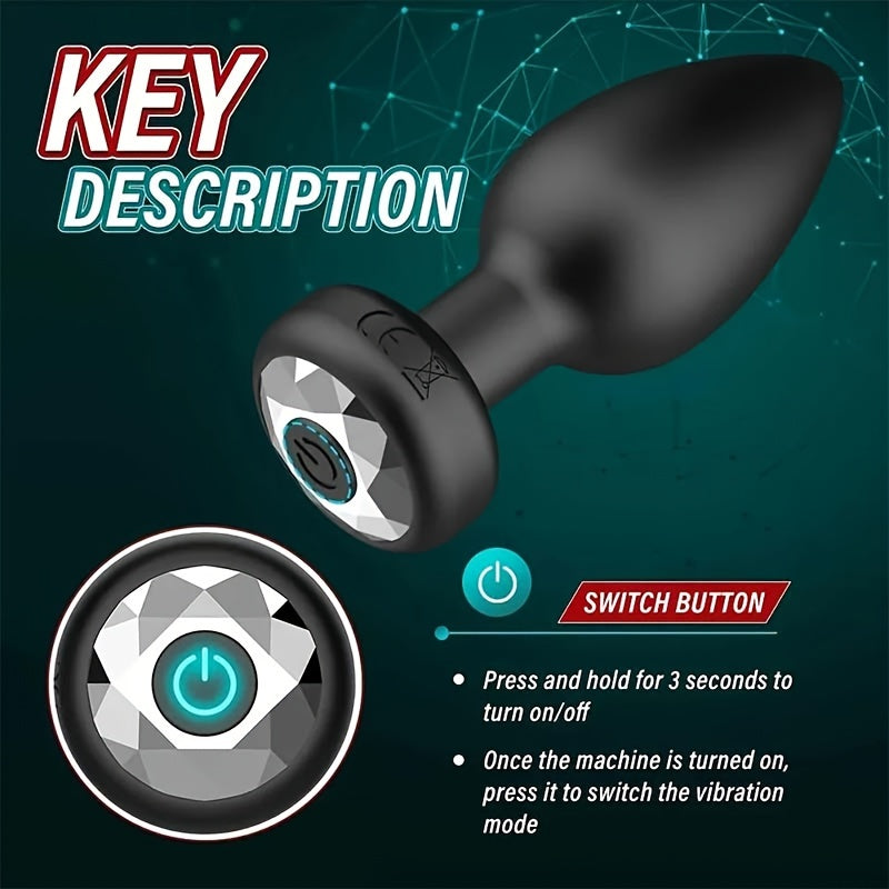Unisex Silicone Remote Control Vibration Anal Plug Sex Toy for Adults