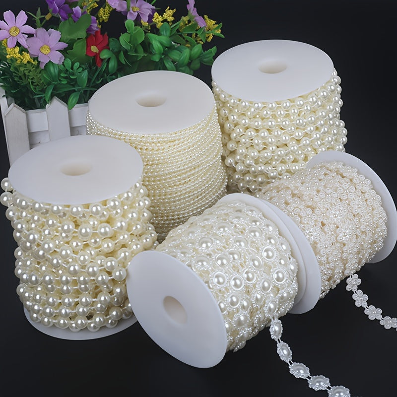 Plastic Beaded Chain for DIY Jewelry Making and Decoration 1 Roll