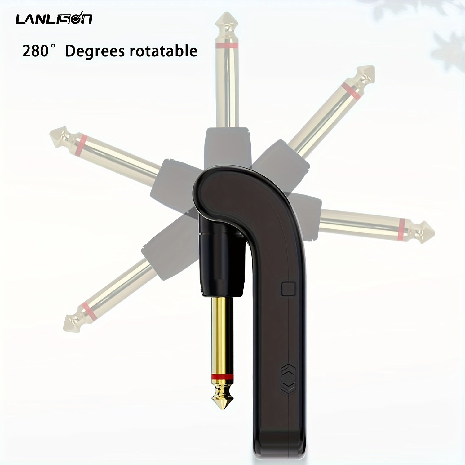 Sistema inalámbrico para guitarra de 2.4GHz con batería recargable para instrumentos eléctricos negro