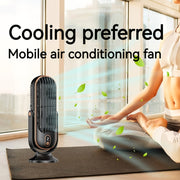 Compact USB Rechargeable Desk Fan with 5-Speed Adjustment for Home and Camping