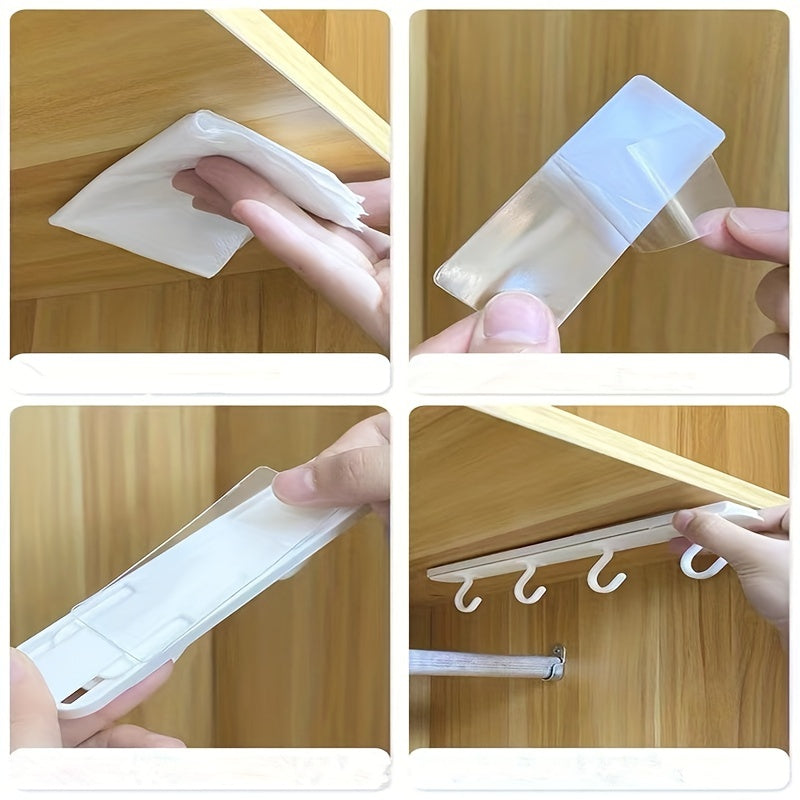 Adjustable Retractable Sticky Wall Hook for Kitchen Bathroom No Drilling