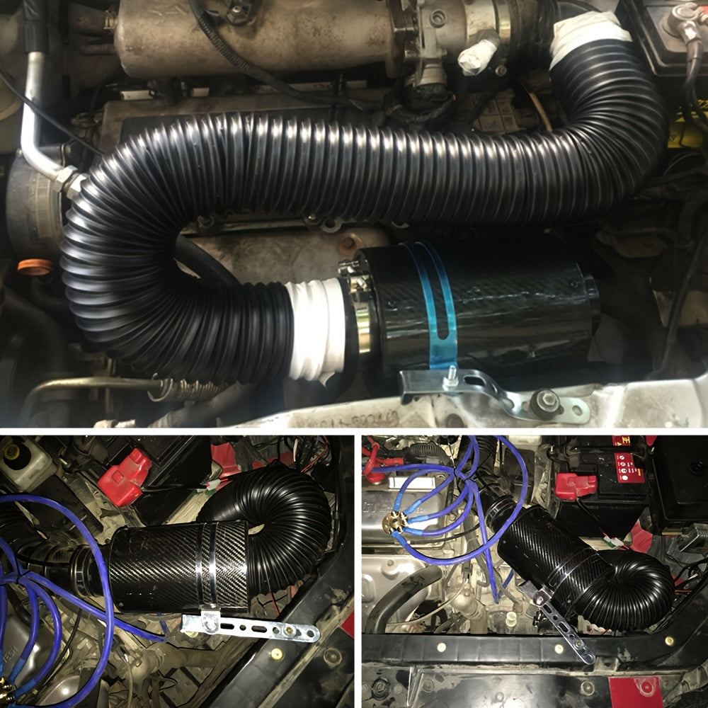 Universal karbon tolasi sovuq havo olish to'plami 76mm yuqori oqim filtri bilan