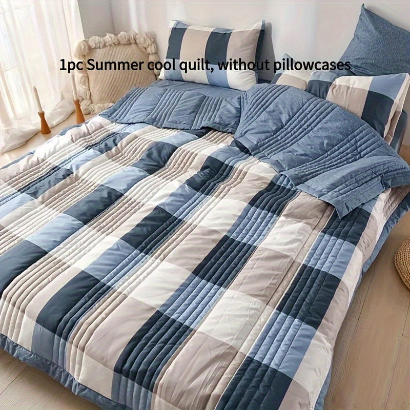 Summer Cooling Thin Quilt for Single or Double Bed Printed Quilted Bedspread Soft and Comfortable