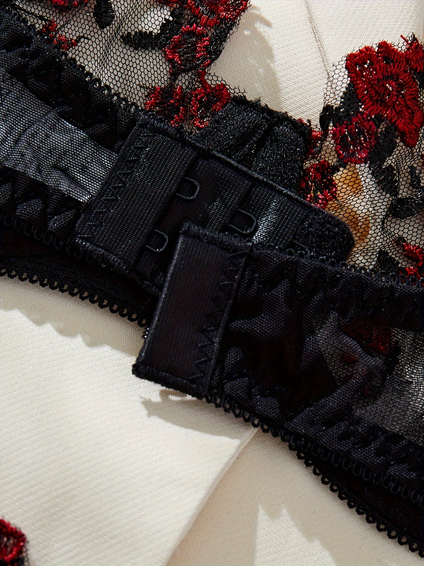 Women's Lingerie Set with Thin Shoulder Straps Bra and Panty Sexy Underwear