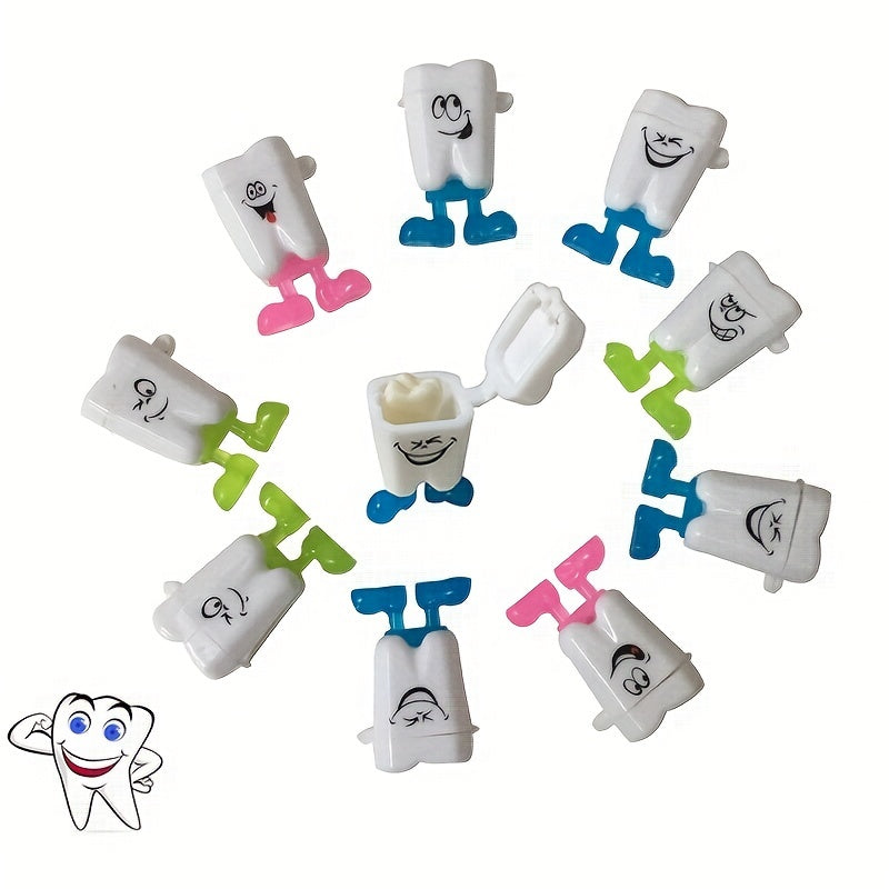 Set of 10 Plastic Tooth Fairy Boxes for Kids Lost Milk Teeth Storage