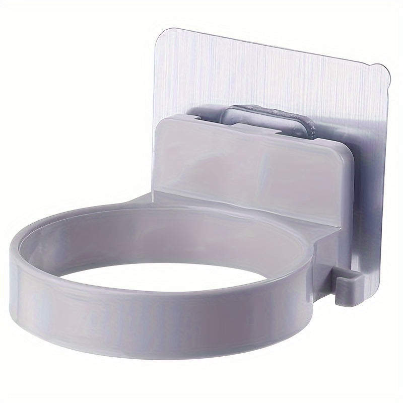 Wall Mounted Hair Dryer Holder Plastic Bathroom Organizer No-Drill Cord Management