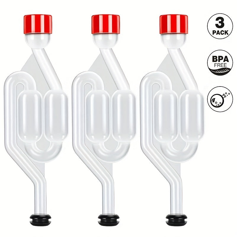 3 S-Shape Fermentation Bubble Airlocks for Homebrew and Wine Making