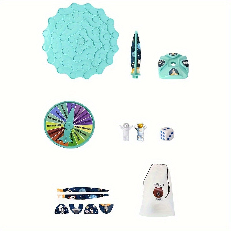 Kids Balance Spaceman Board Game Puzzle Stacking Balance Tree Green Plastic