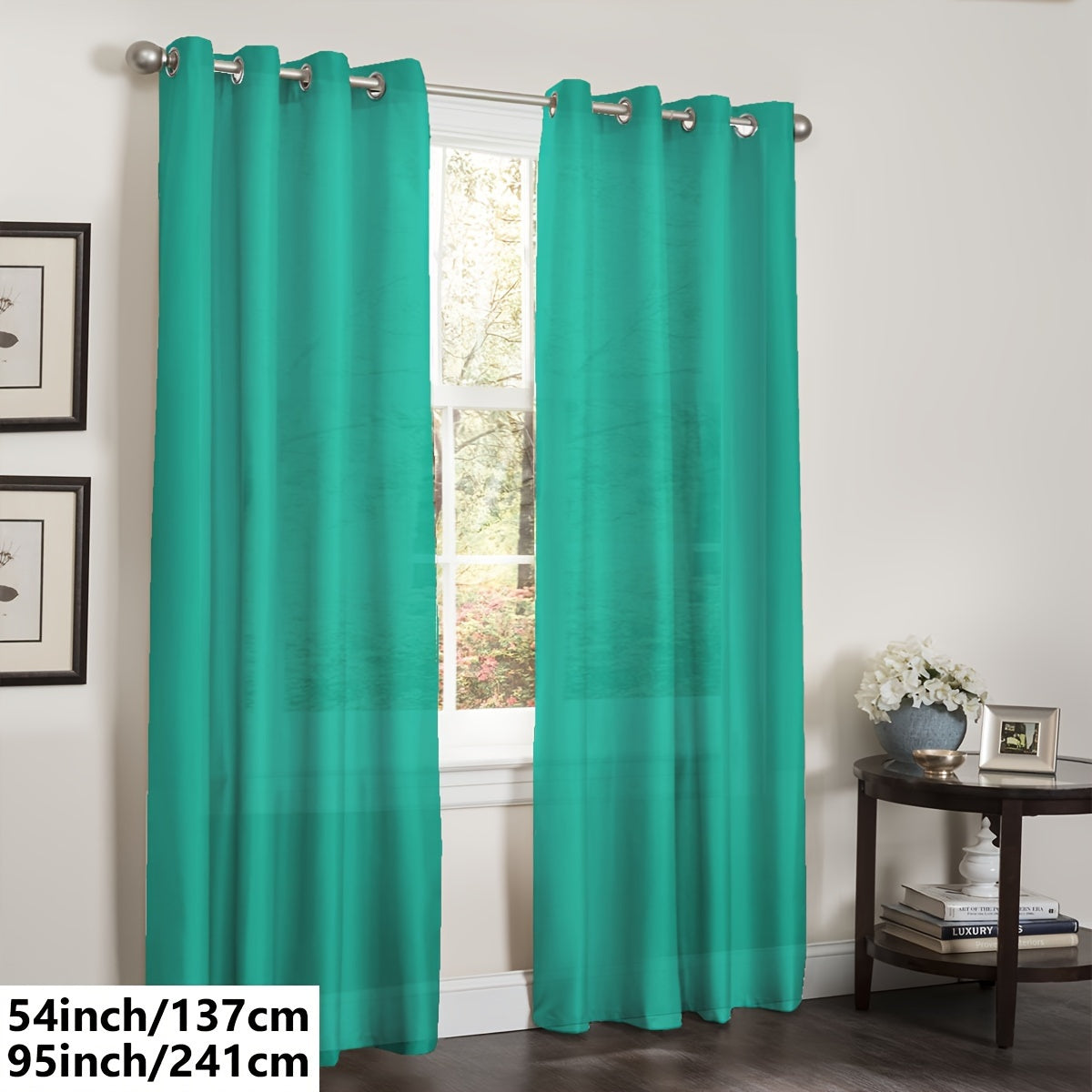 Imitation Silk Rope Curtain for Bedroom and Living Room Single Panel