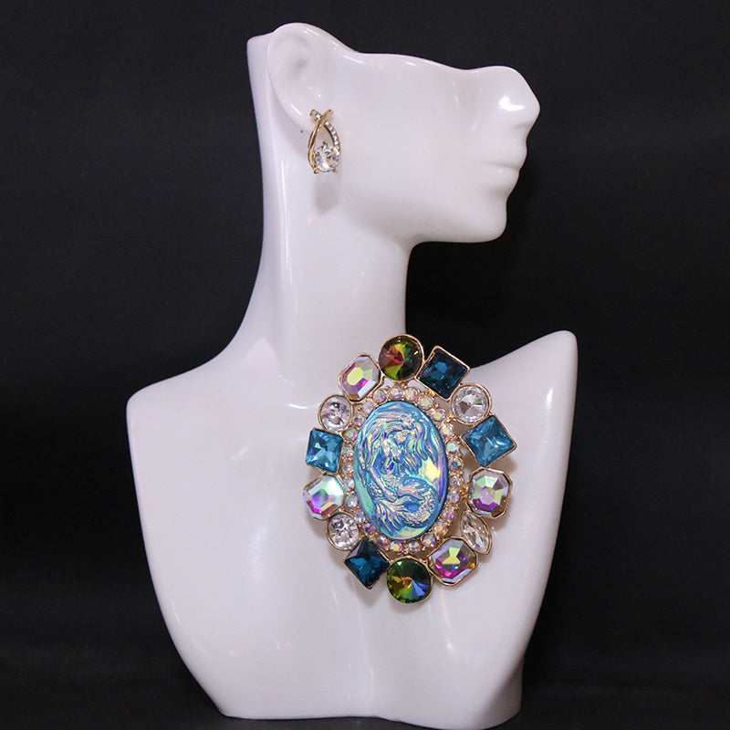 Women's Spring Colorful Mermaid Brooch Flower Chest Accessory High-End Jewelry