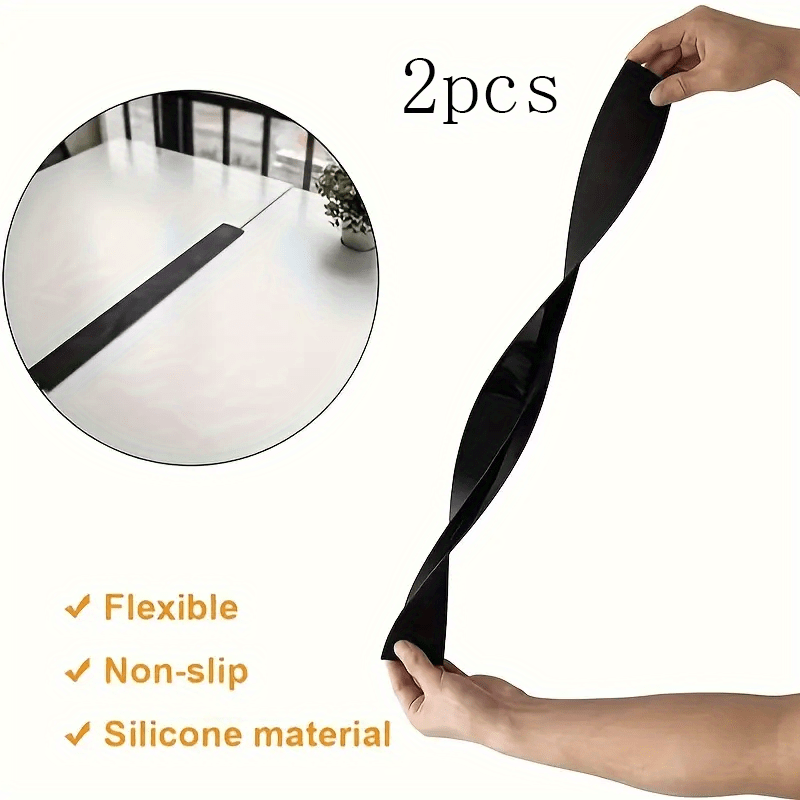 Silicone Stove Counter Gap Covers 2 Pieces Heat-Resistant Anti-Slip Kitchen Accessories
