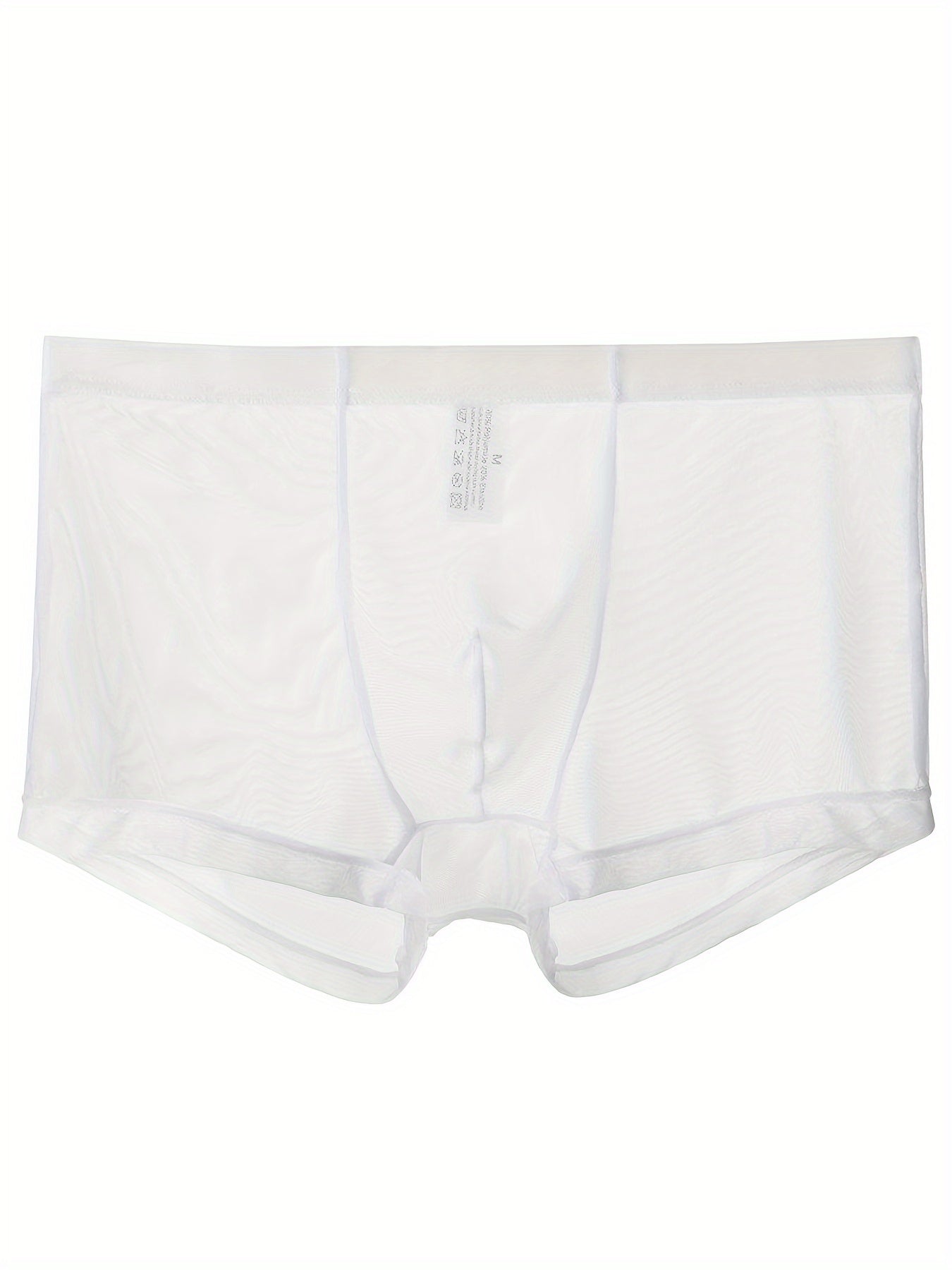 Men's Transparent Mesh Underwear Set 3 Pieces Flat Angle Style Polyester