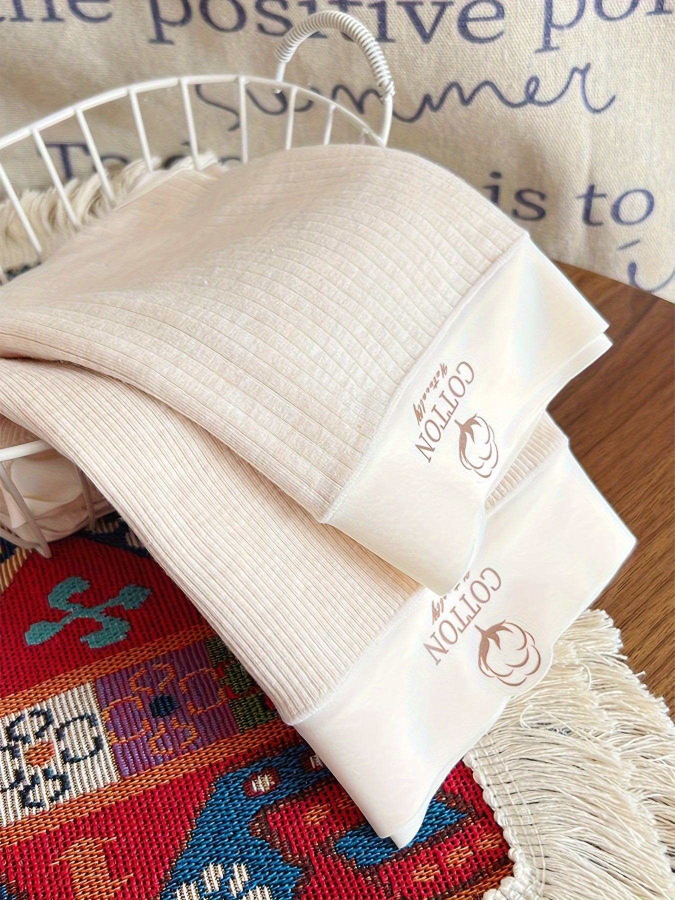 Set of 4 High Stretch Cotton Women's Briefs Breathable Stripes Lingerie