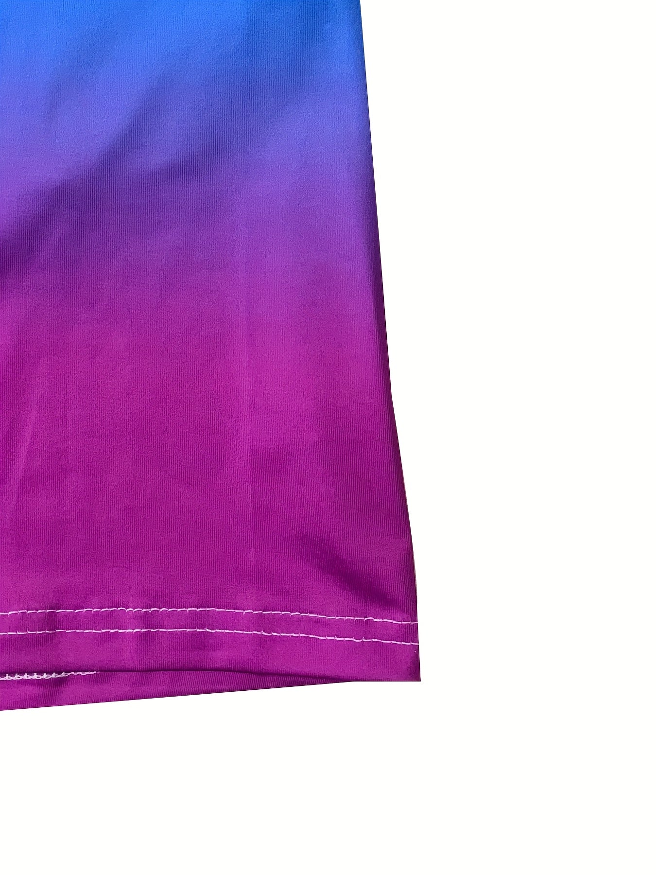 Plus Size Women's Sleeveless Gradient Print Jumpsuit with Pockets and Ruching