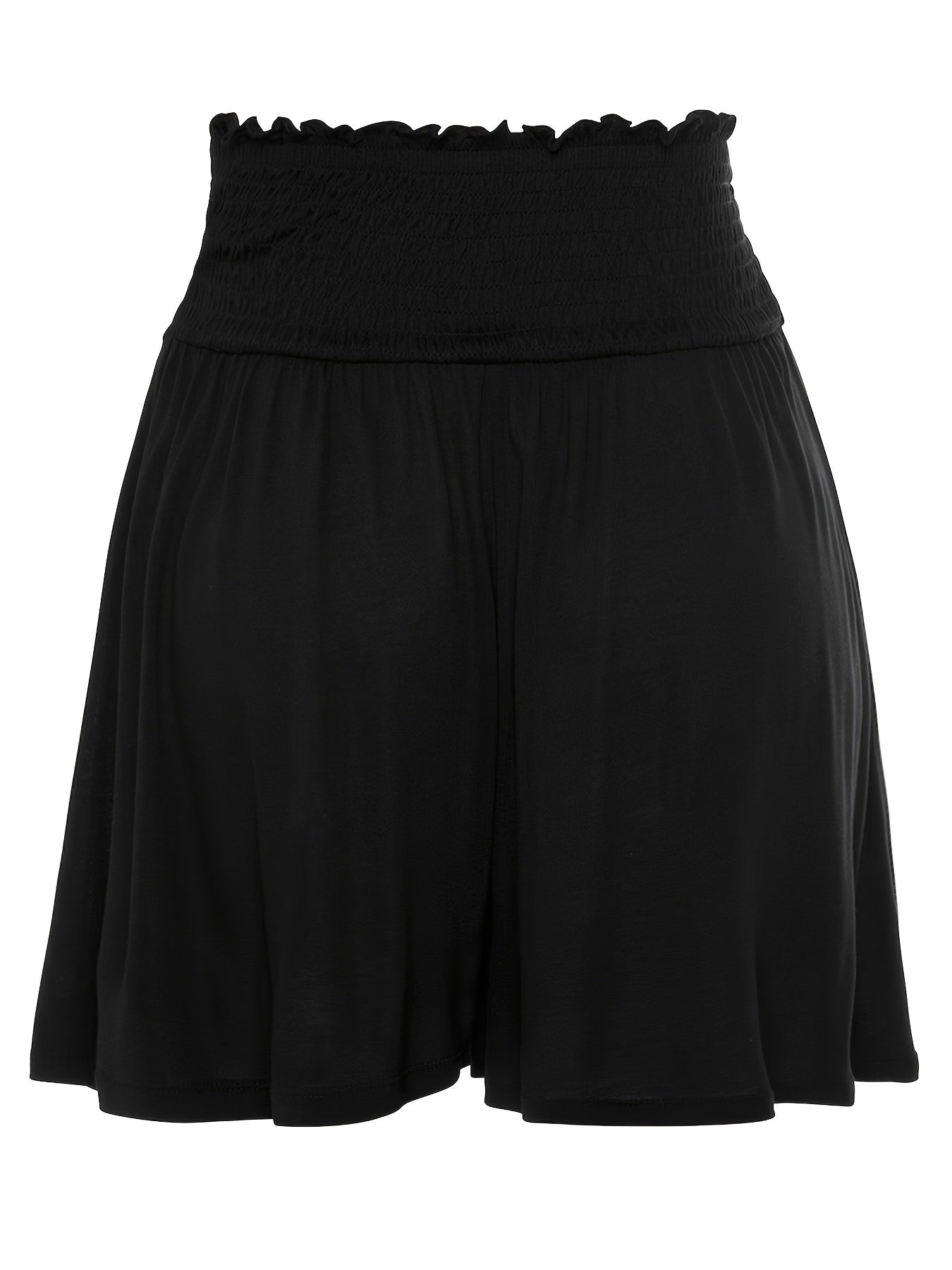 Plus-Size Women’s Breathable Elastic Waist Flared Summer Shorts