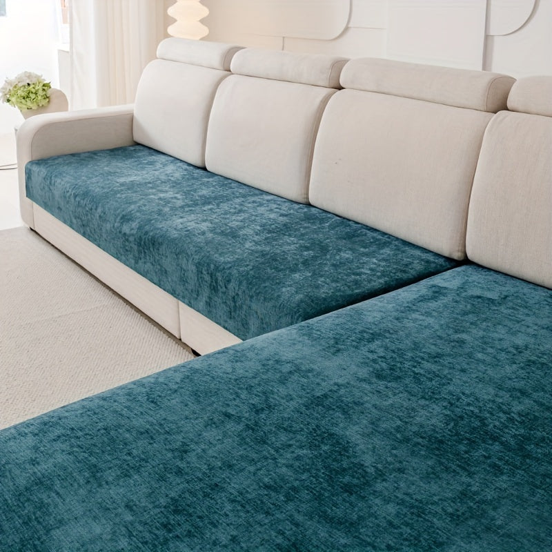 Chenille Sofa Protector Set Non-Slip Scratch-Resistant Machine Washable Pet-Friendly Covers for Armchair Loveseat 3-Seat 4-Seat Sectional