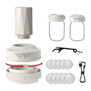 Electric Mason Jar Vacuum Sealer Kit with 10 Lids and Opener for Food Preservation