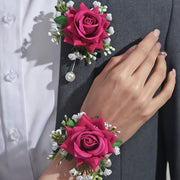 Wedding Accessories Wrist and Chest Flowers for Bridesmaids Groomsmen and Bride