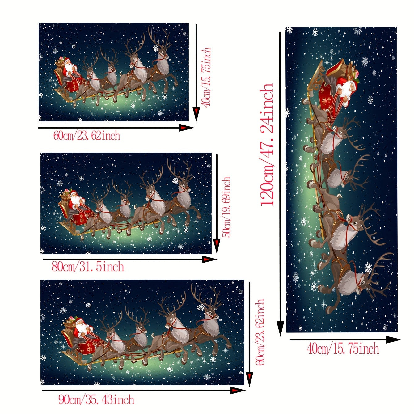 Alfombra de Navidad antideslizante para área, puerta del baño, cocina, resistente a las manchas