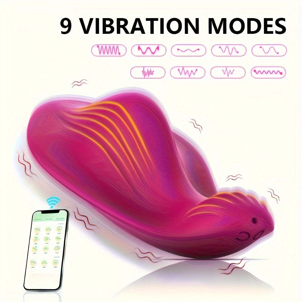 Female Silicone Butterfly Vibrator with APP Control and 9 Vibration Modes
