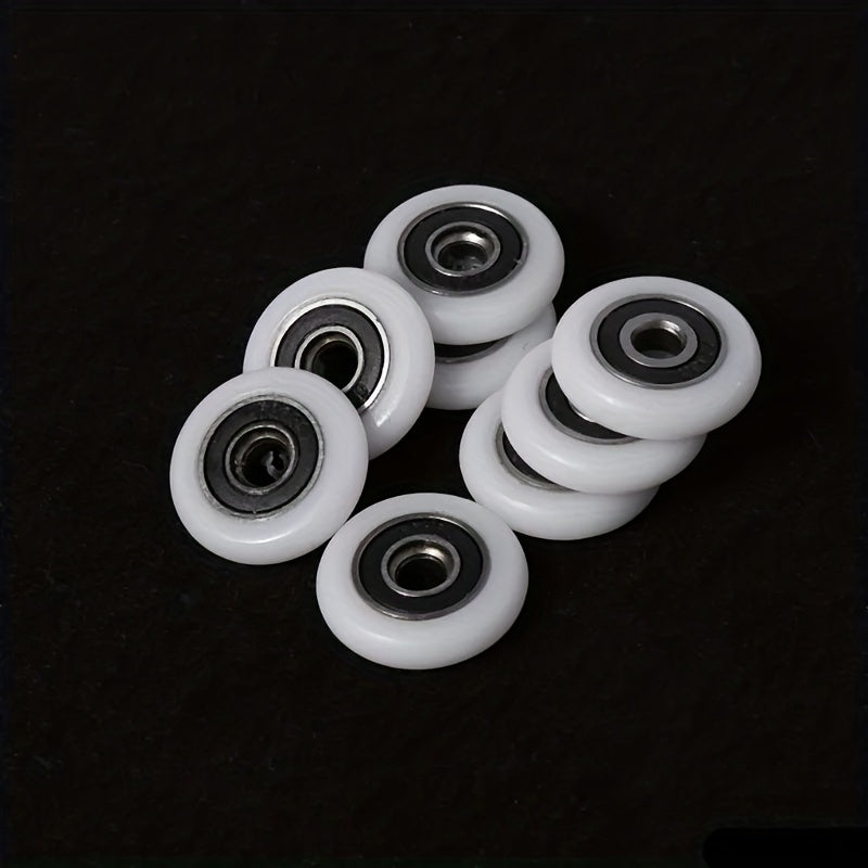 8pcs Shower Door Rollers with Plastic and Nylon Wheels for Bathroom Doors
