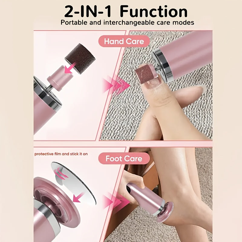 Electric Foot and Nail Polisher USB Rechargeable Personal Care Device