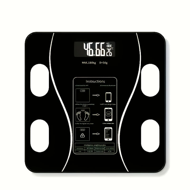 Wireless Smart Bathroom Scale with LCD Display for Accurate Weight Measurement for Home Use and Fitness Tracking