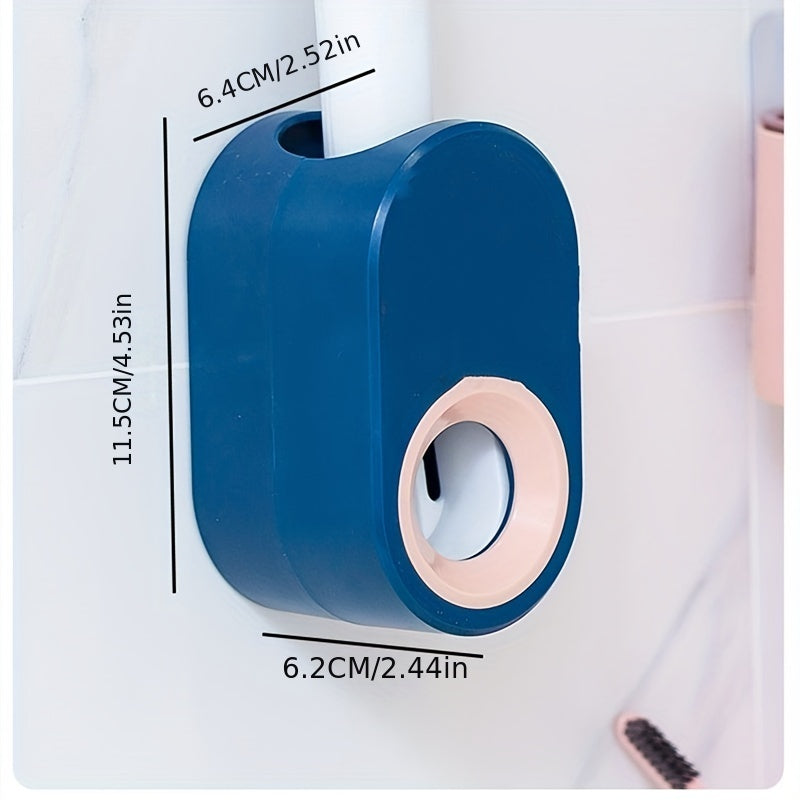 Dispensador de pasta de dientes con forma de conejo bonito, montado en la pared, sin necesidad de electricidad, accesorio para baño infantil