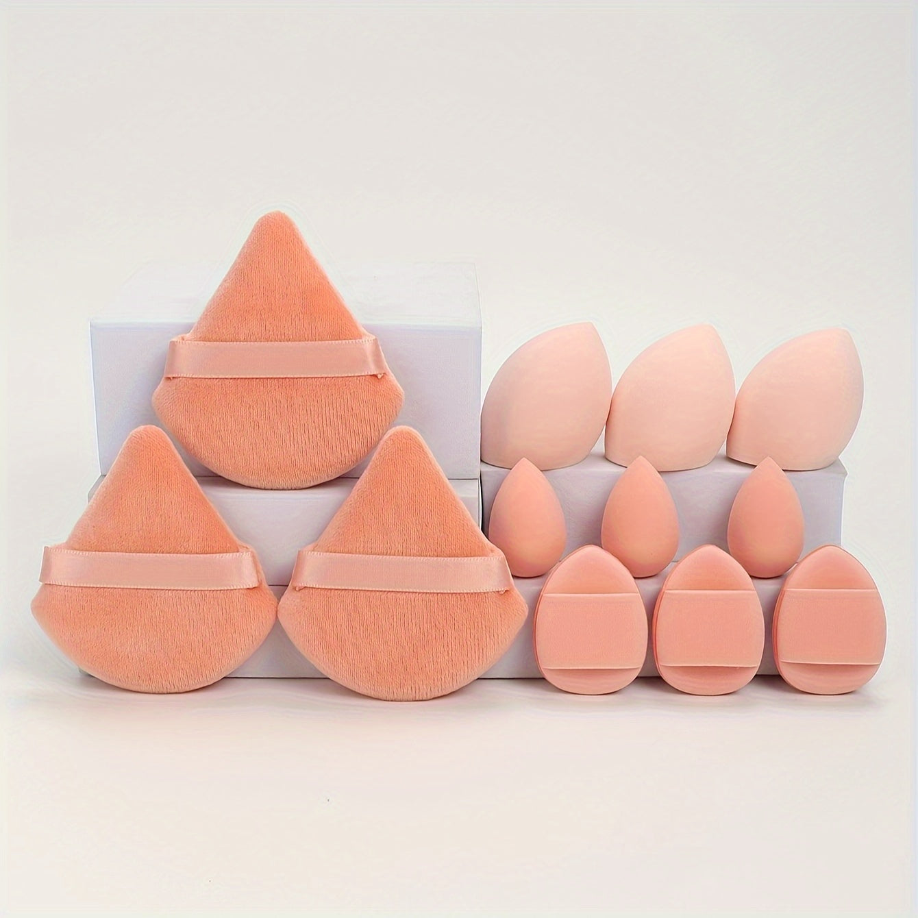12-Piece Makeup Sponge Set with Foundation Blenders and Powder Puffs for Liquid, Cream, and Powder
