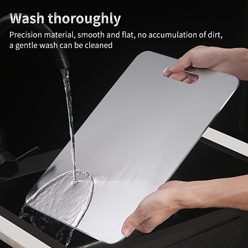 Stainless Steel Kitchen Chopping Pad Food-Safe Mold-Resistant Easy to Clean