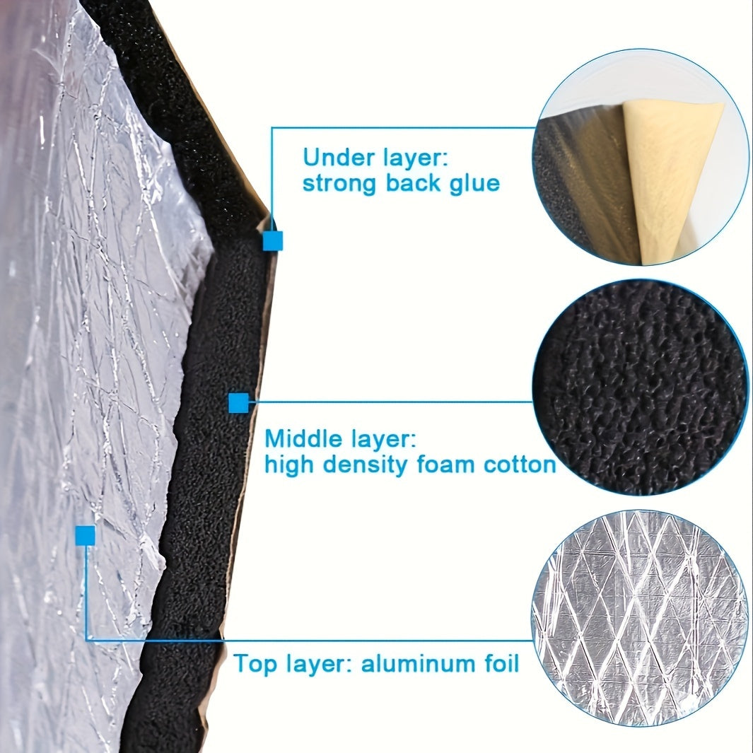 O'z-o'zidan yopishadigan alyuminiy folga aks ettiruvchi izolyatsiya ko'pik varaqasi avtomobillar uchun suv o'tkazmaydigan