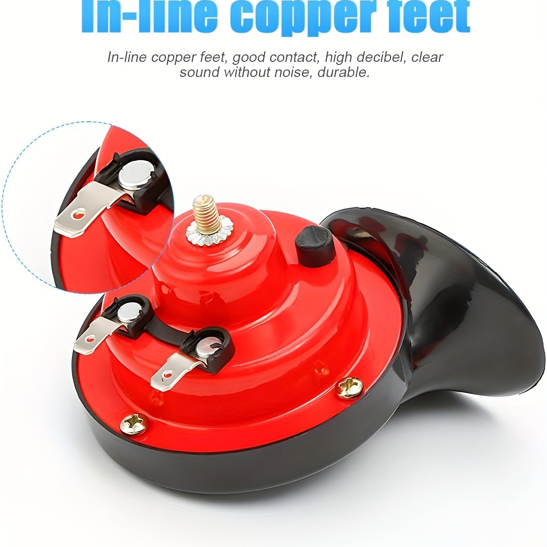 2pcs 130DB Electric Air Horn Kit for Car Truck Motorcycle Boat Double Tone