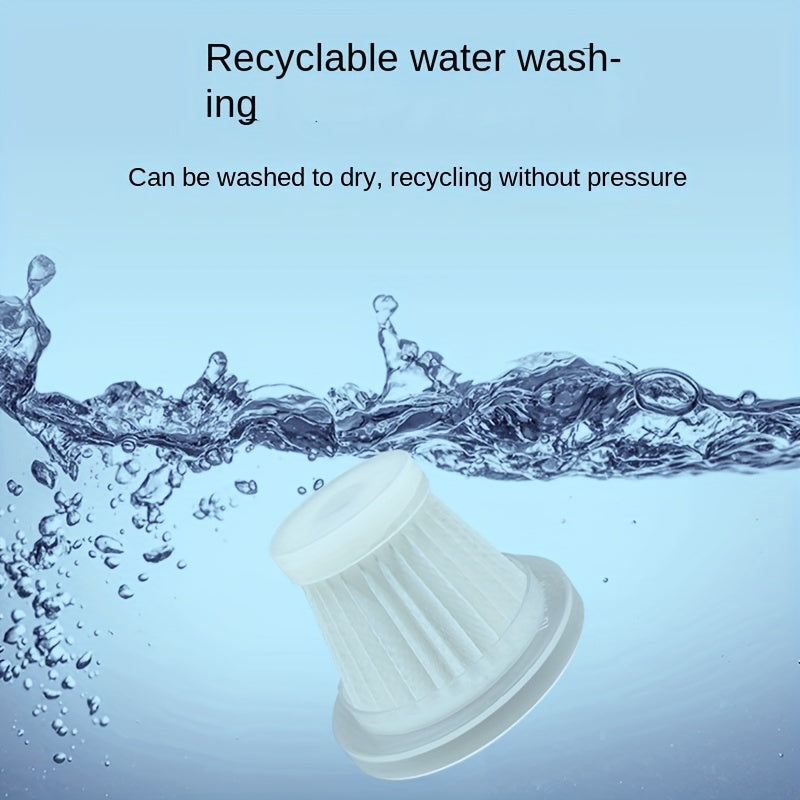 Washable Reusable Car Vacuum Filter Parts Set for Wireless Portable Vacuum Cleaner 2 4 6 Pieces