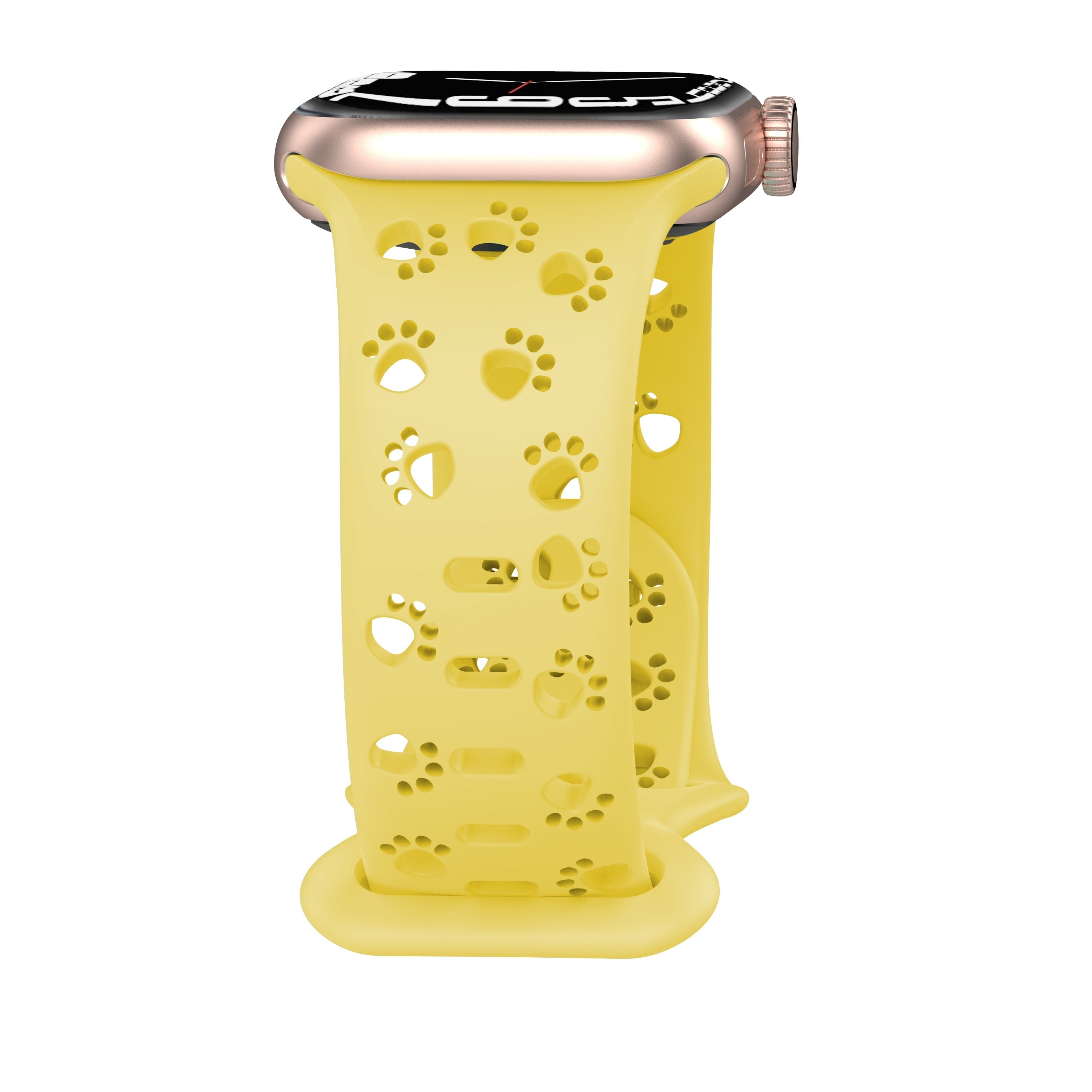 Силиконовый ремешок для часов с отпечатком лап животного, совместимый с Apple Watch серии 1-9, SE, Ultra, Ultra 2, S10, водостойкий, мягкий, дышащий, повседневный стиль, включает пряжку.