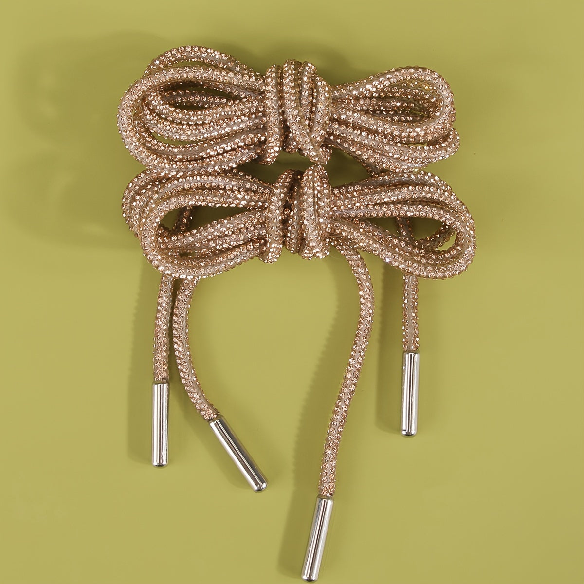Unisex Multicolor Rhinestone Shoe Laces with Metal Aglets for Sneakers