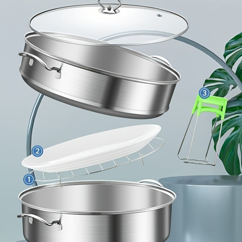 Ushbu zanglamas po'latdan yasalgan bug'latgich katta, yopishqoq emas va dengiz mahsulotlari va baliqni pishirish uchun ko'p funksiyali - induktsion plitalar uchun mos va uy oshxonalarida ham, restoranlarda ham ideal.